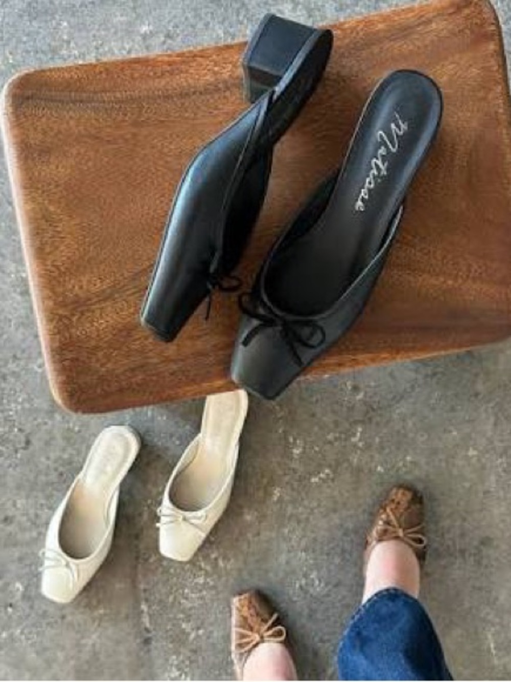 Matisse Black Mules 10 Mule with Bow